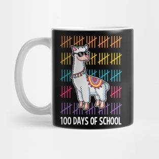 Llama Happy 100 Days Of School Students Teacher Mug